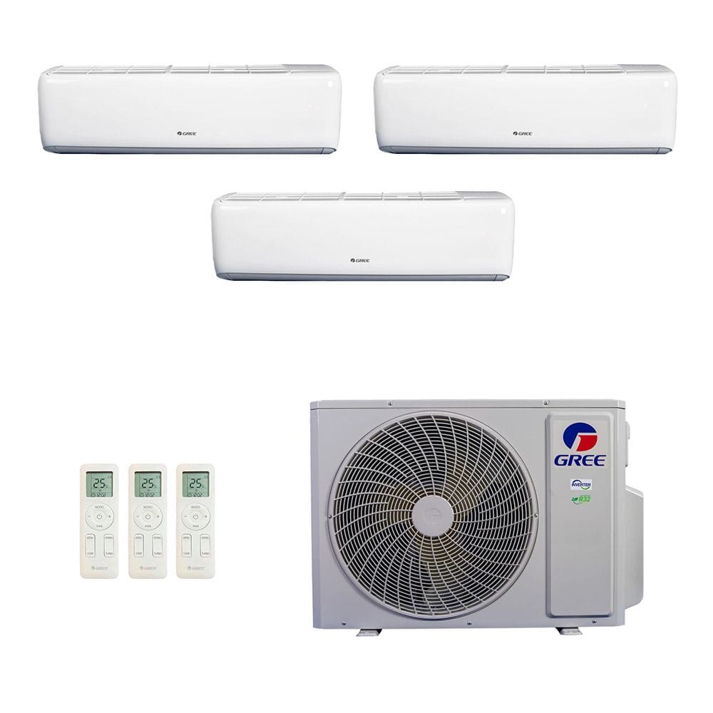 Ar-Condicionado Multi Split Inverter Gree 30.000 (1x Evap HW 9.000 + 1x Evap HW 12.000 + 1x Evap HW 24.000) Quente/Frio 220V
