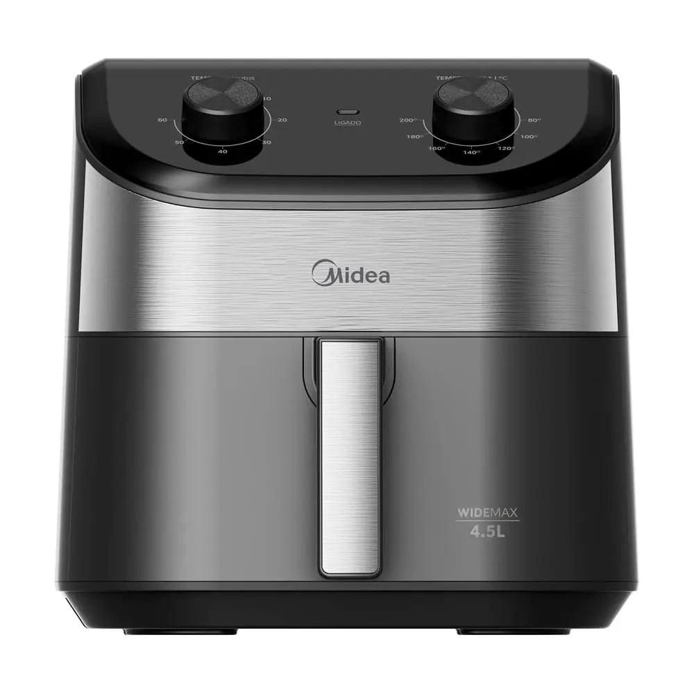 Fritadeira Elétrica Midea 4,5 Litros Widemax Cyclone Preta e Inox 127V