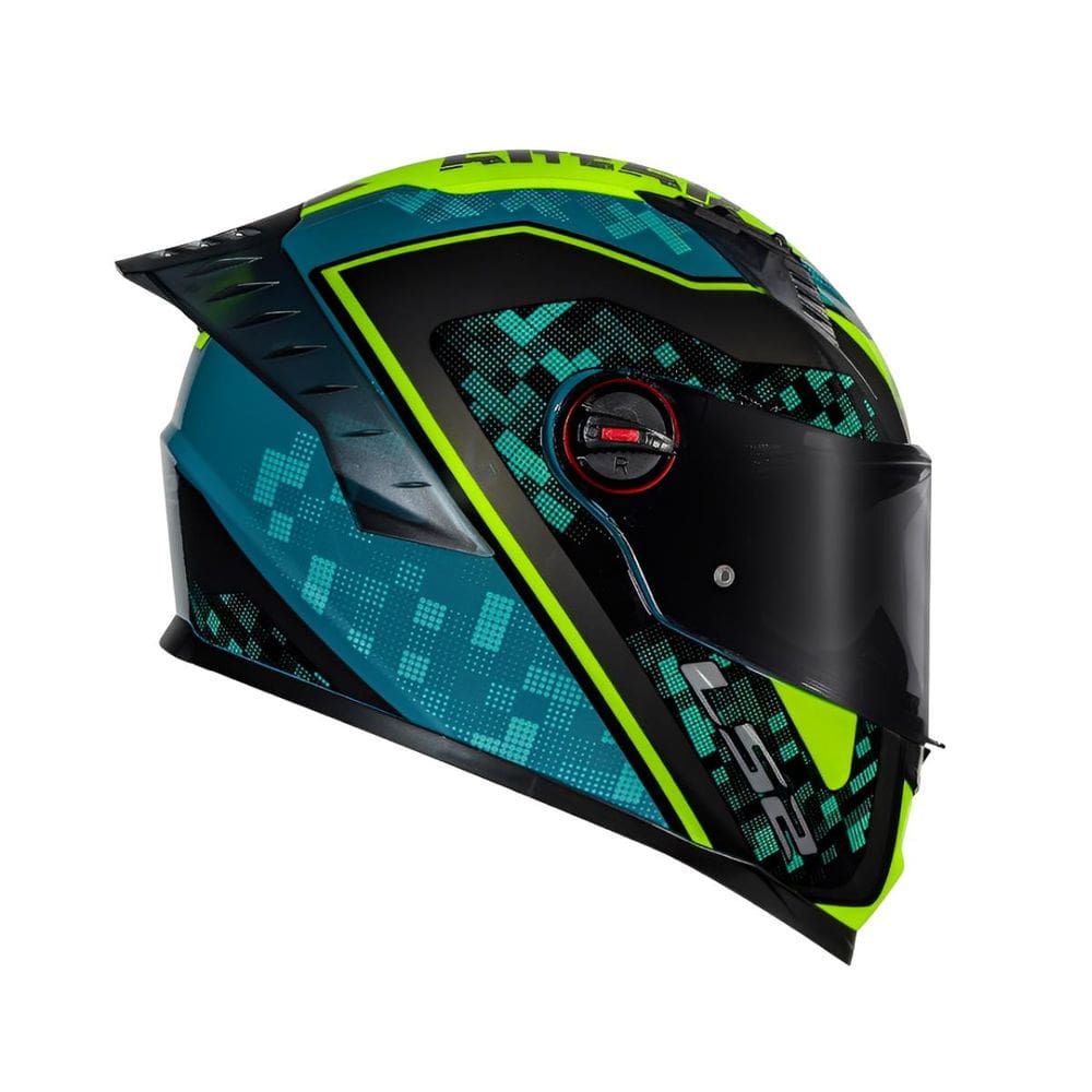 Capacete Ls2 Ff358 Pro Striker Azul E Amarelo