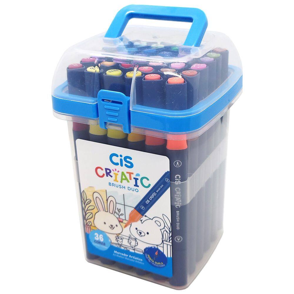 Marcador Artístico CiS Criatic Brush Duo - 36 Cores
