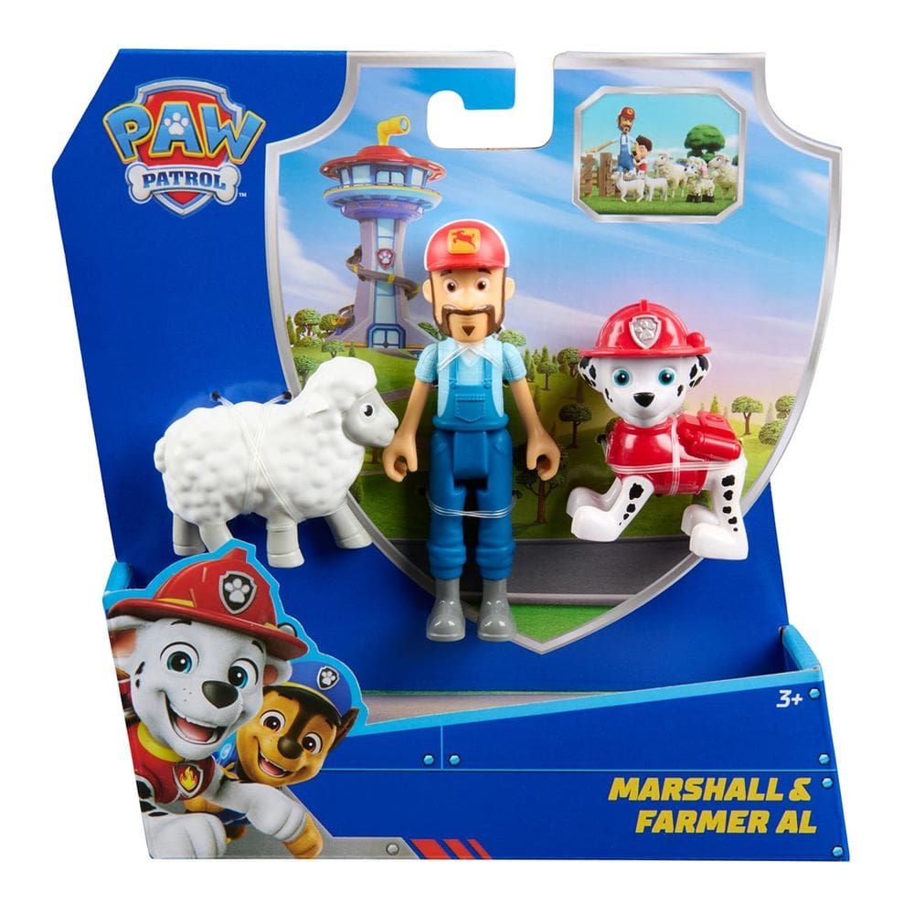 3 Bonecos Marshall, Fazendeiro Al e Ovelha - Patrulha Canina