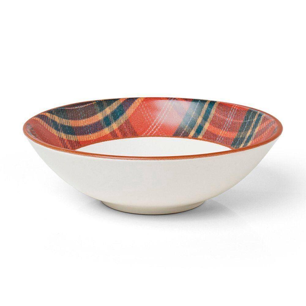 Bowl Copa E Cia Aquarelle Natal Em Cerâmica Xadrez