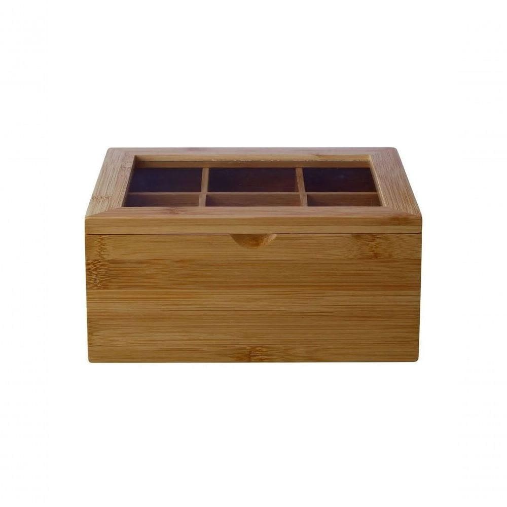Caixa Porta Chá Bamboozled Em Bambu 10x21x16cm Kenya