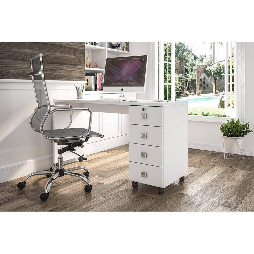 Office Dubai Branco Brilhante - Lukaliam