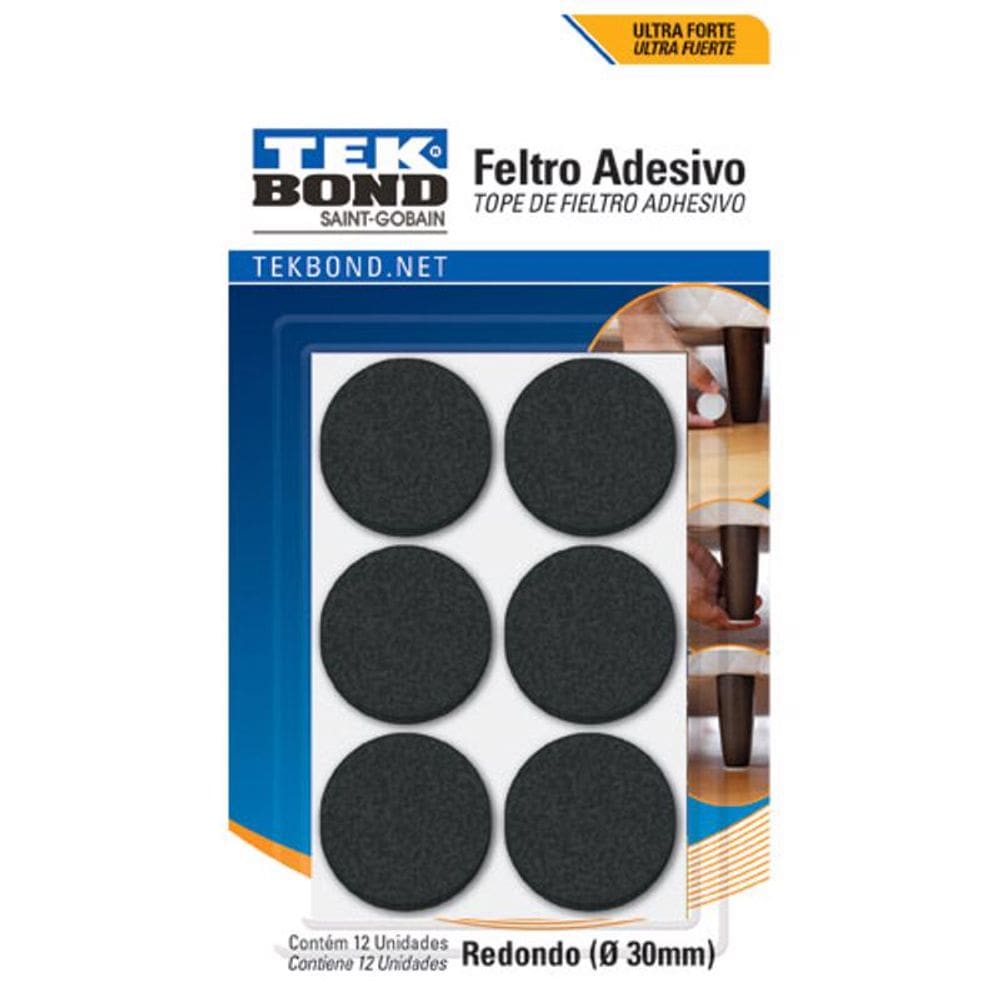Kit 12 Feltro Adesivo Protetor De Pé Mesa Sofá Cadeira 30mm