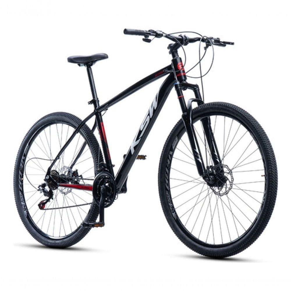 Bicicleta Bike Aro 29 Ksw Marcha 21 Velocidades Alumínio Xlt 100 Mtb Preto/vermelho/branco 17