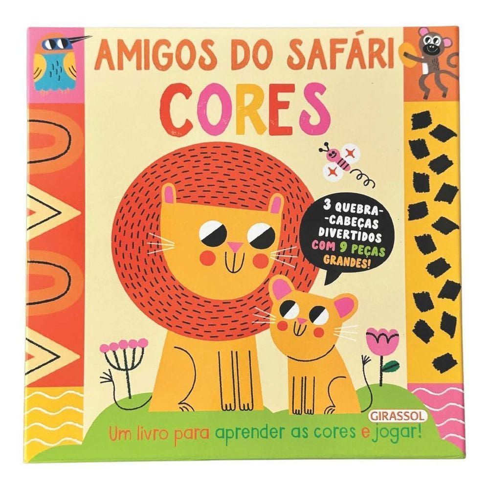 Quebra-Cabeça Em Ação - Amigos do Safári - Cores