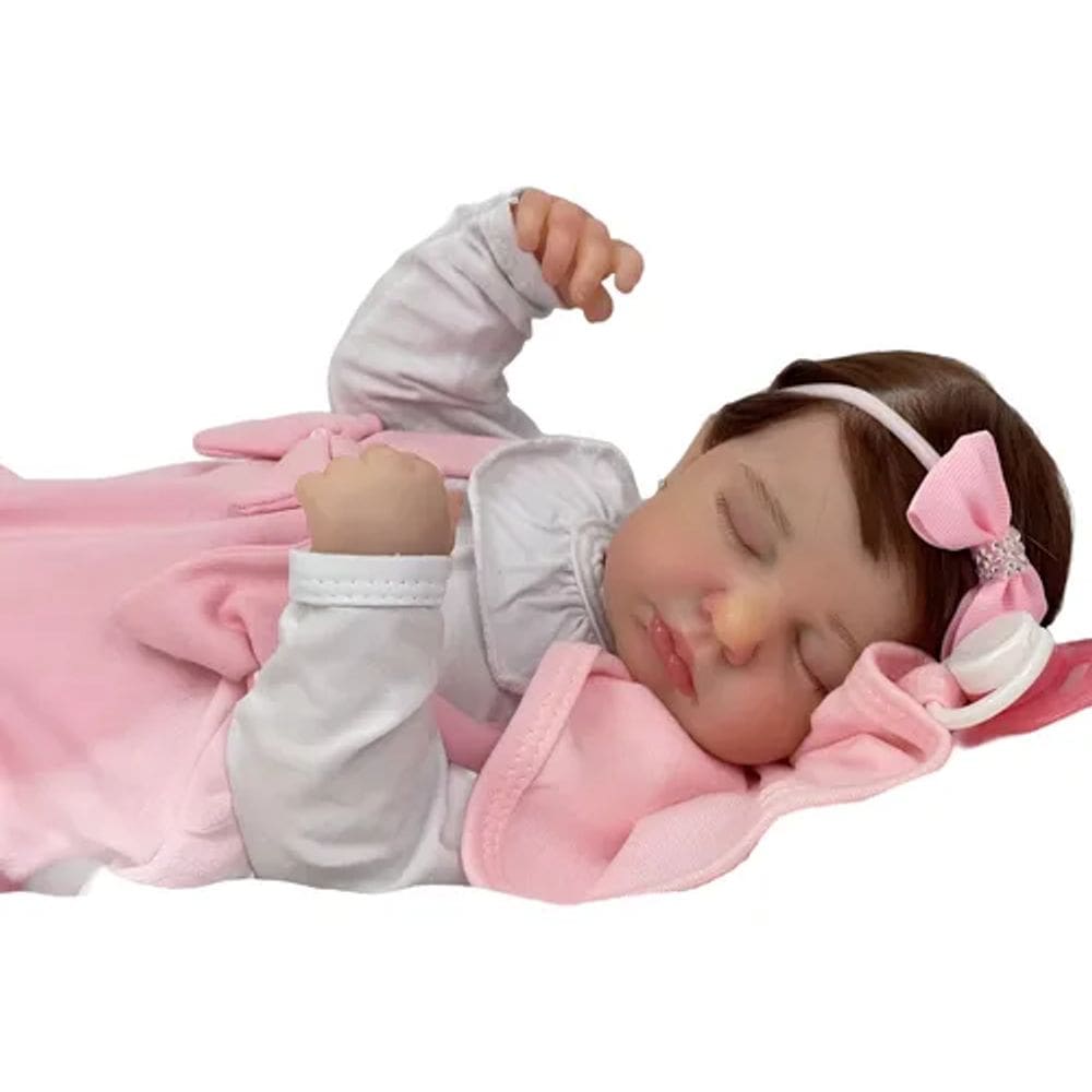 Boneca Bebê Reborn Ana Dolls 50cm Articulada Acessórios