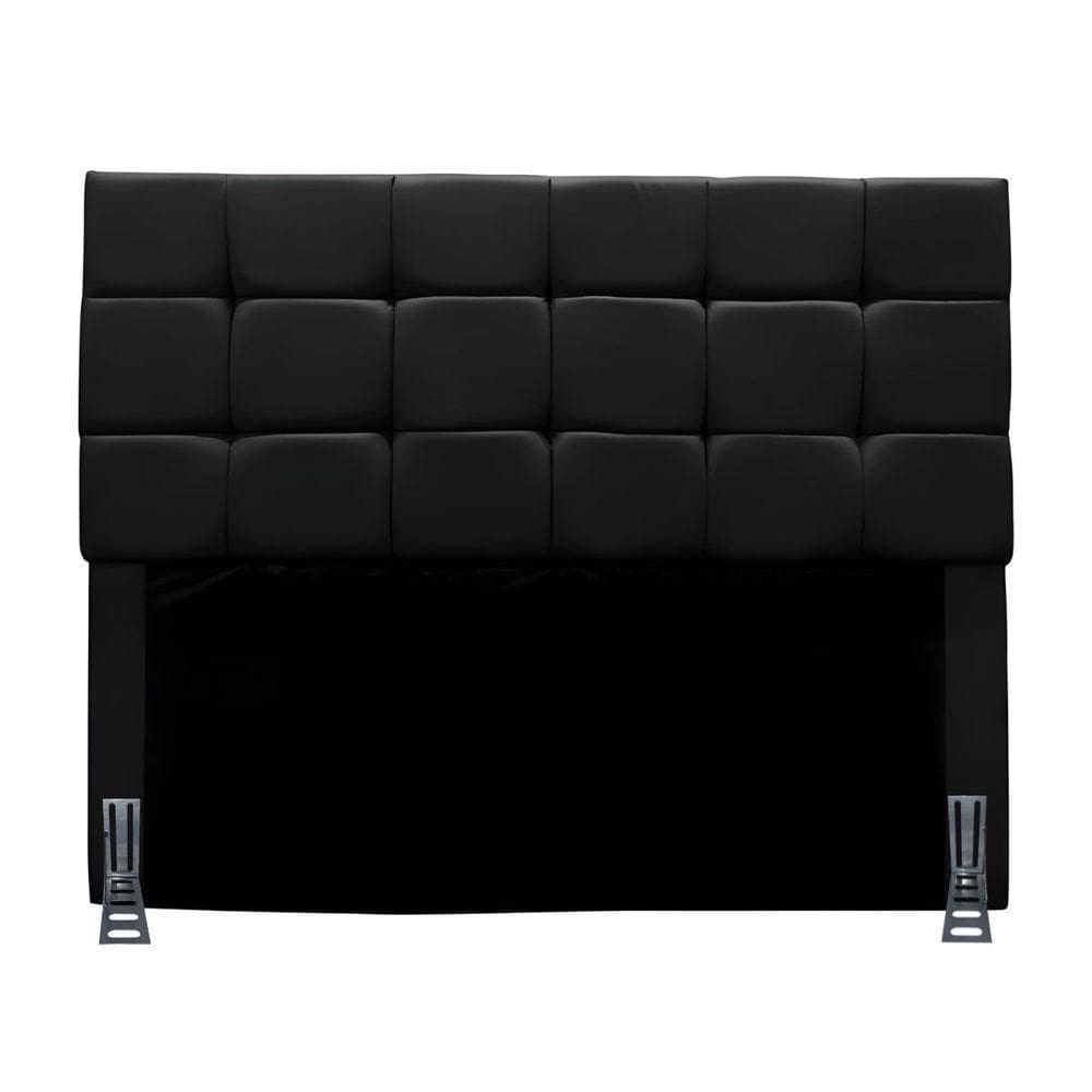 Cabeceira Queen 160 Cm Estofada Larissa Em Suede Com Frame Preto