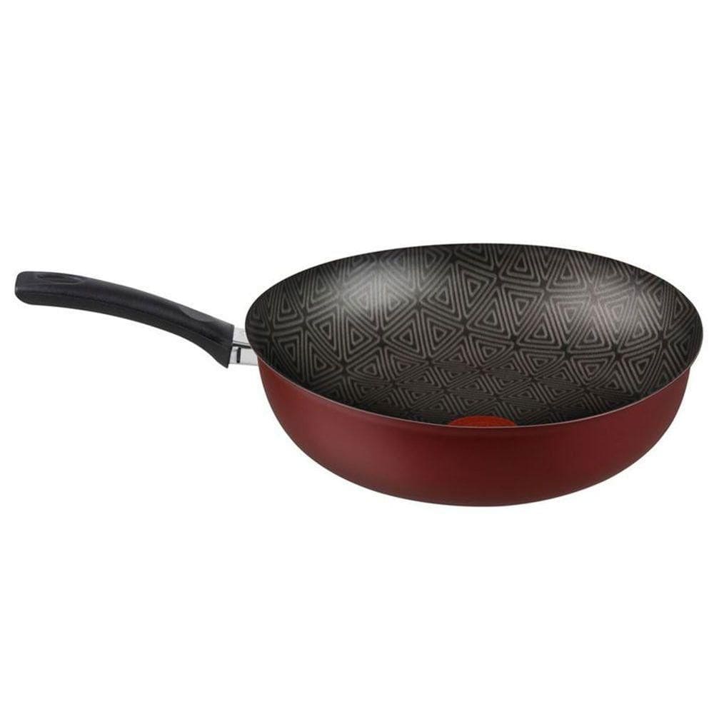 Frigideira Wok Rochedo Facilita 28cm Vermelho Vermelho