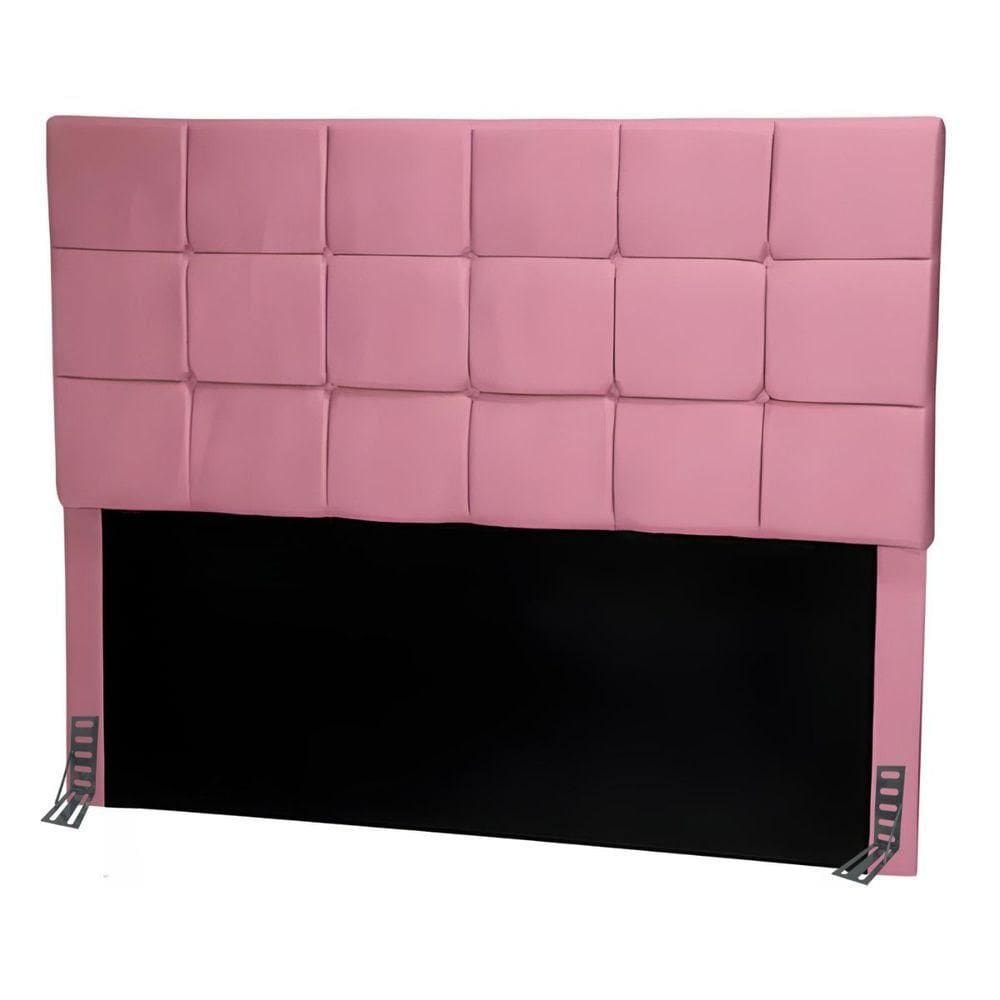 Cabeceira Queen 160 Cm Estofada Mali Em Suede Com Frame Rosa