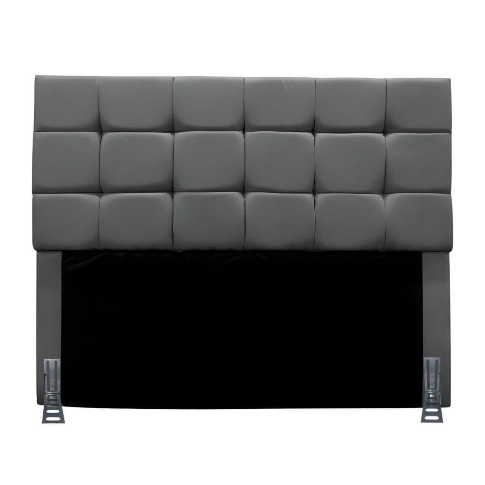 Cabeceira Queen 160 Cm Estofada Larissa Em Suede Com Frame Cinza