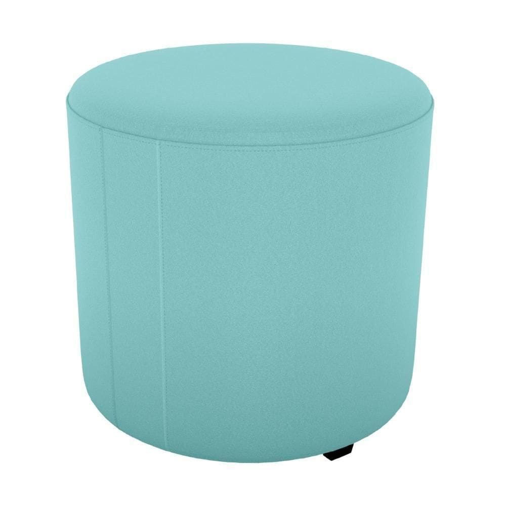 Puff Redondo Copenhage 43cm Veludo Deluxe Milani Store Verde