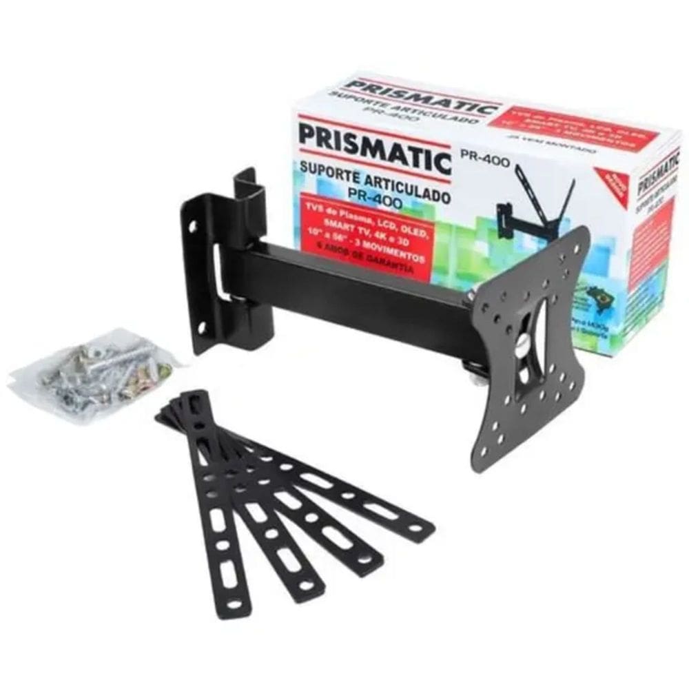 Suporte de TV monitor 10 Até 56 Articulado 10 Até 71 Fixo - Pr400