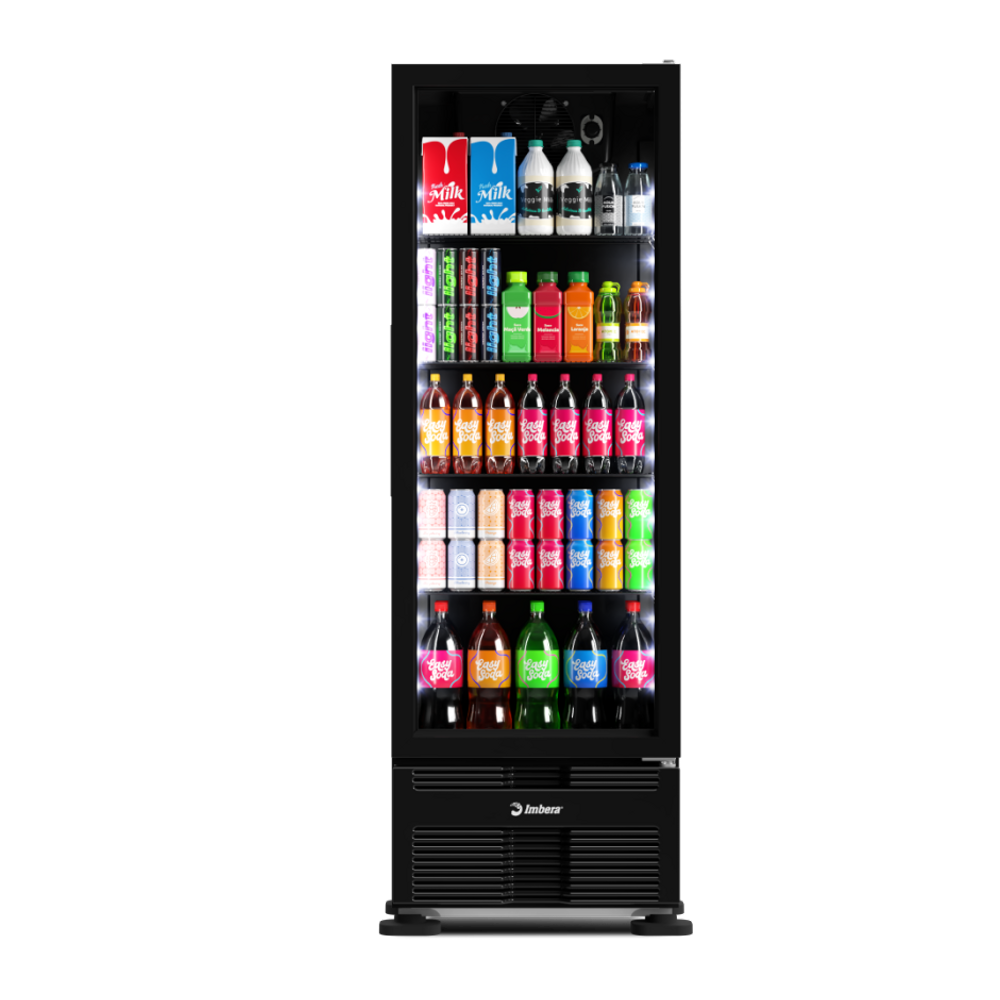 Refrigerador Expositor Vertical Imbera 393 Litros FULL BLACK VRS13 Bivolt Inverter