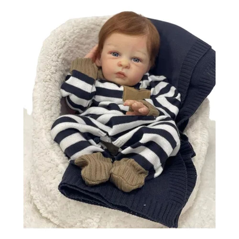 Bebê Reborn Menino Hiper Realista Bate Coração - Premium