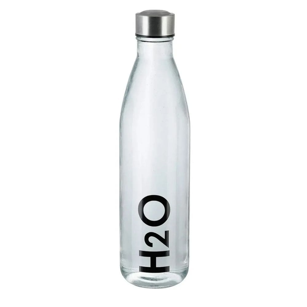Garrafa Vidro Decorada H2o 1l Água Suco Chá Geladeira