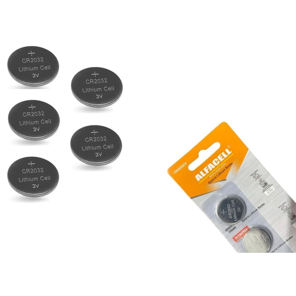 Bateria Cr2032 Alfacell Cartela 10 Peças para Calculadora Chave Carro Balança Relógio Dura+