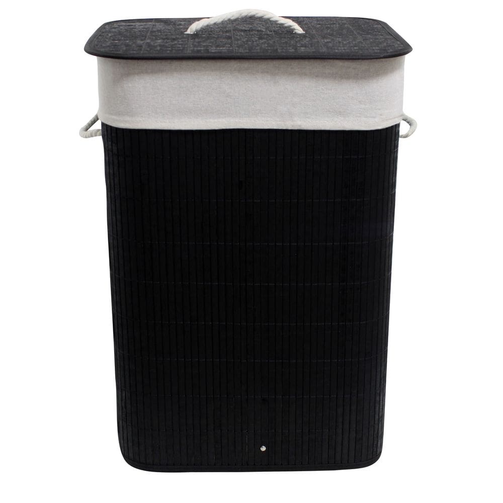 Cesto Multiuso Bambu Organizador Roupa Suja Dobrável 72lts