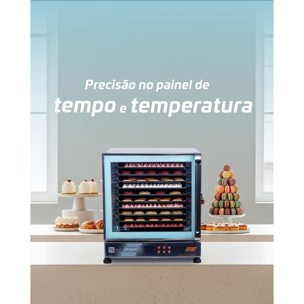 Forno Elétrico de Convecção FETPD Maxx Azul 10 Assadeiras Modelo Turbo Professional Digital Titã