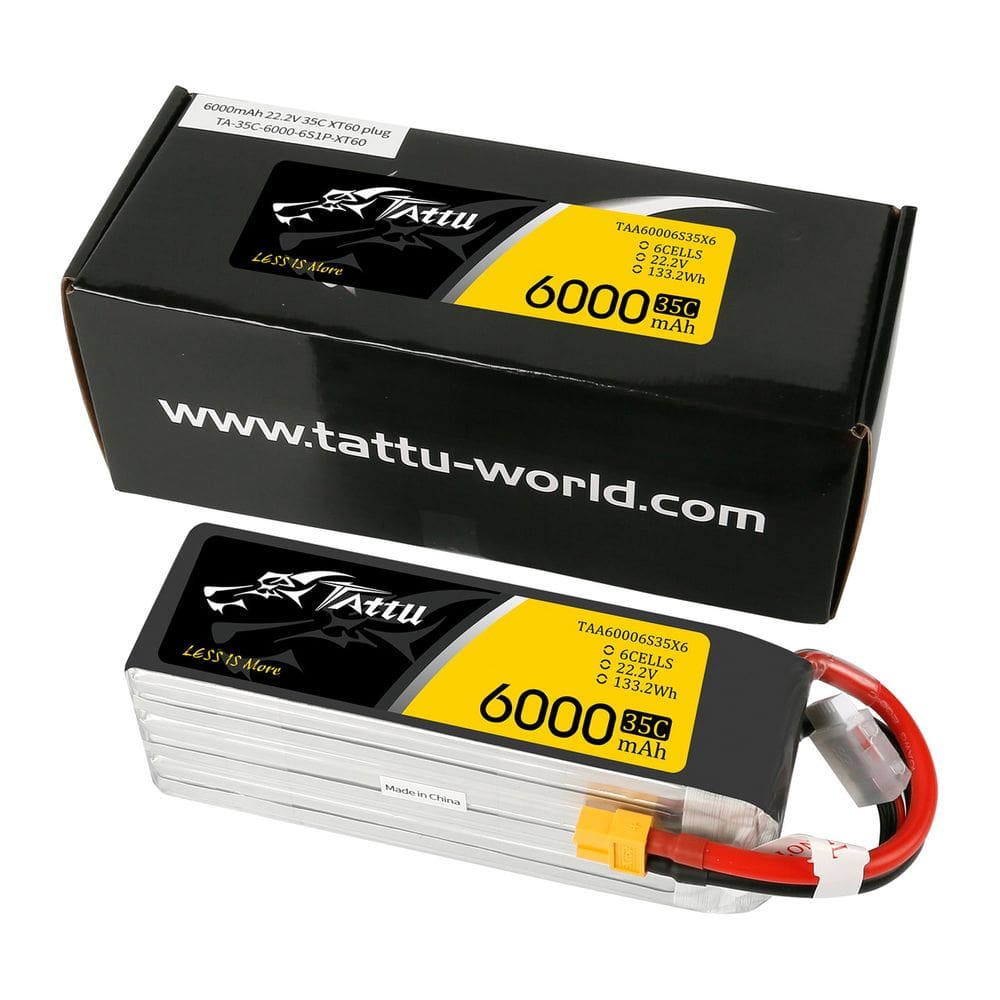 Bateria Gens Ace Tattu 22.2V 6000Mah 35C 6S Lipo Xt60