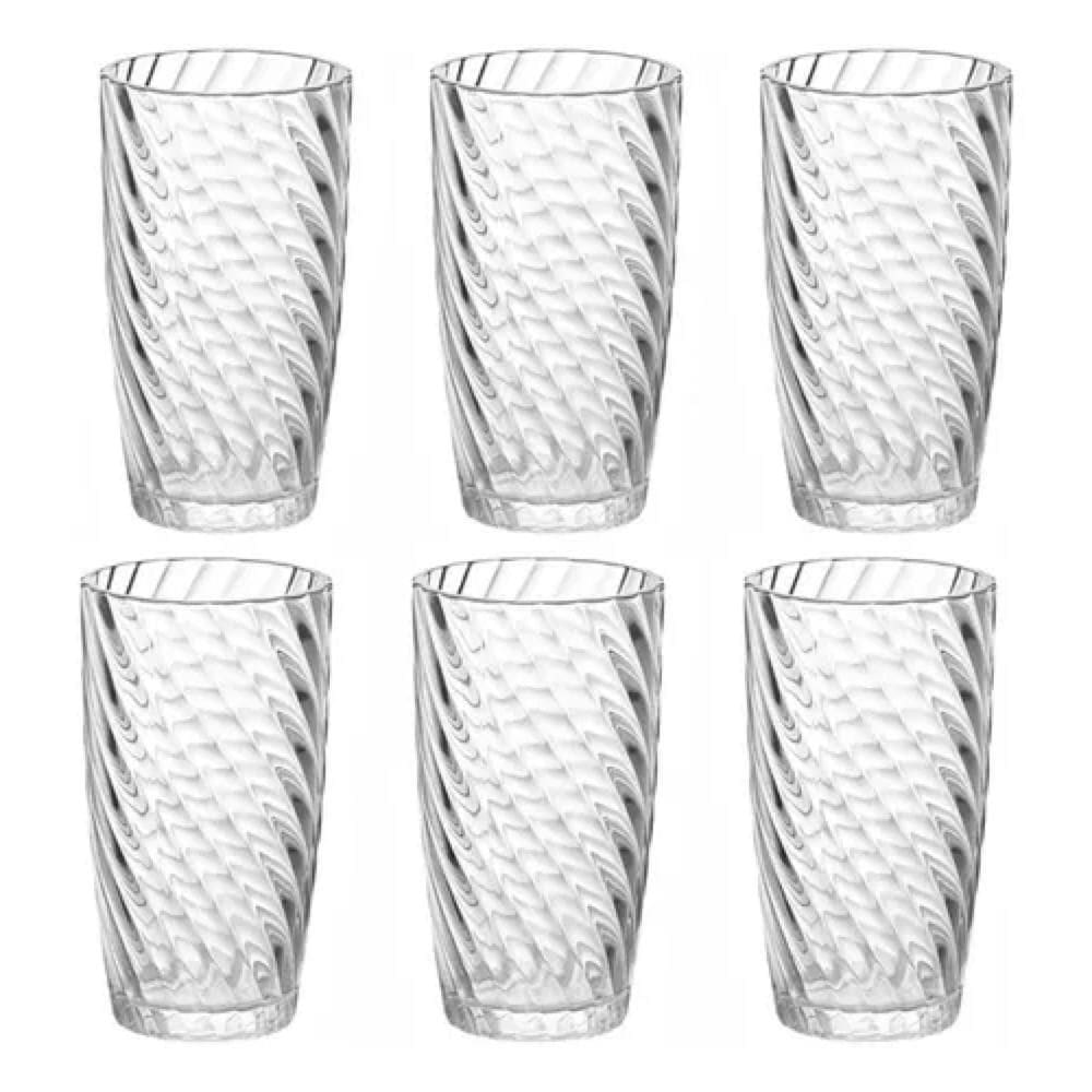 Copo Long Drink  de Vidro Elysée 400 ml 6 Peças - Hauskraft