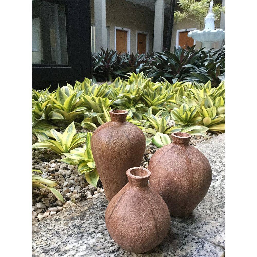 Kit minivaso em poliresina - 3 PÇS