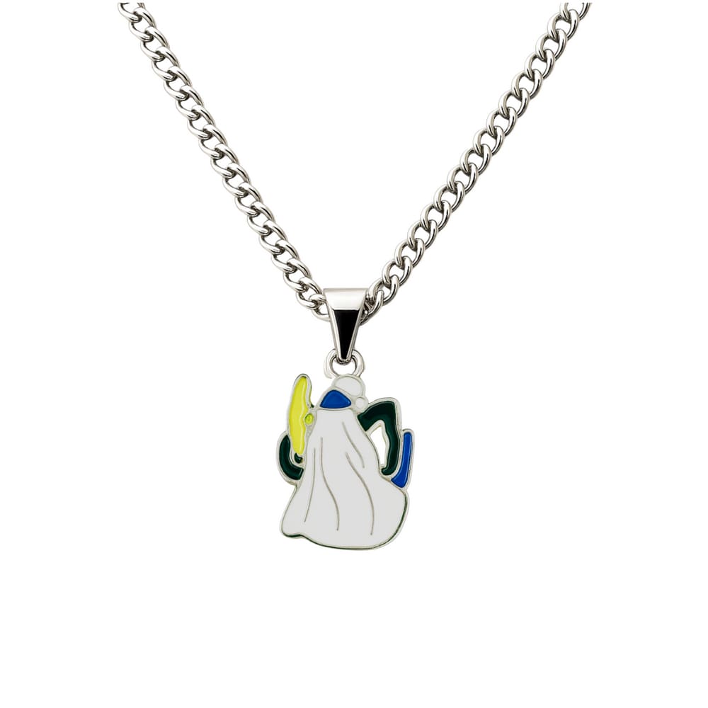 Colar Corrente Imagem Omolú 3 cm Metal Niquelado