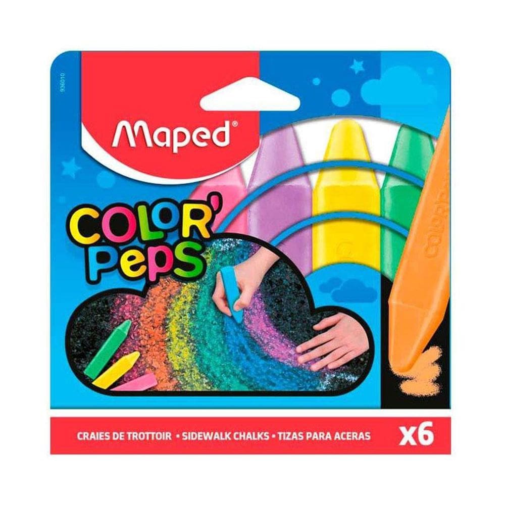 Giz de Cera de chão Color`Peps 6 cores 936010 Maped