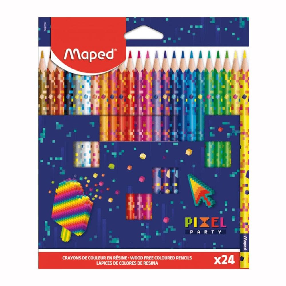 Lápis de cor Pixel Party 24 cores 862206 - Maped