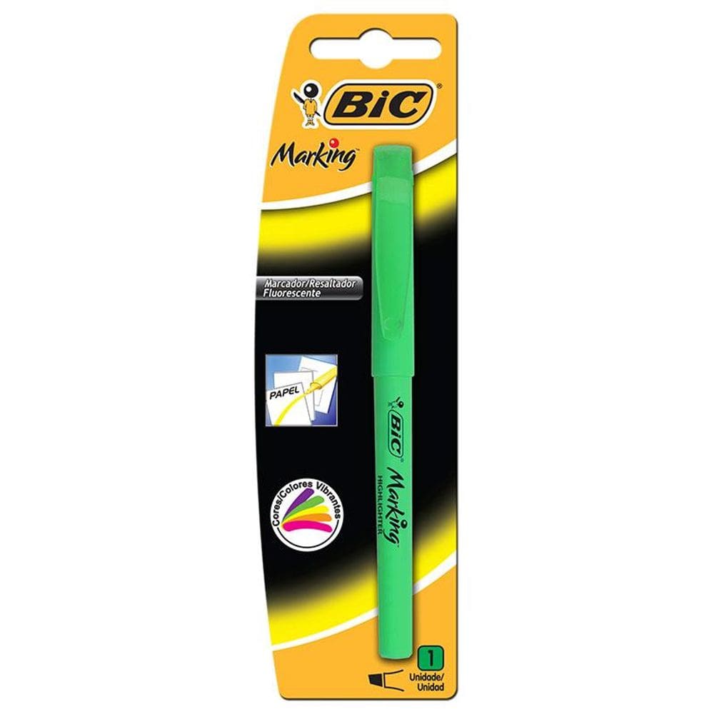 Marca Texto Marking verde c/ 1 unid Bic