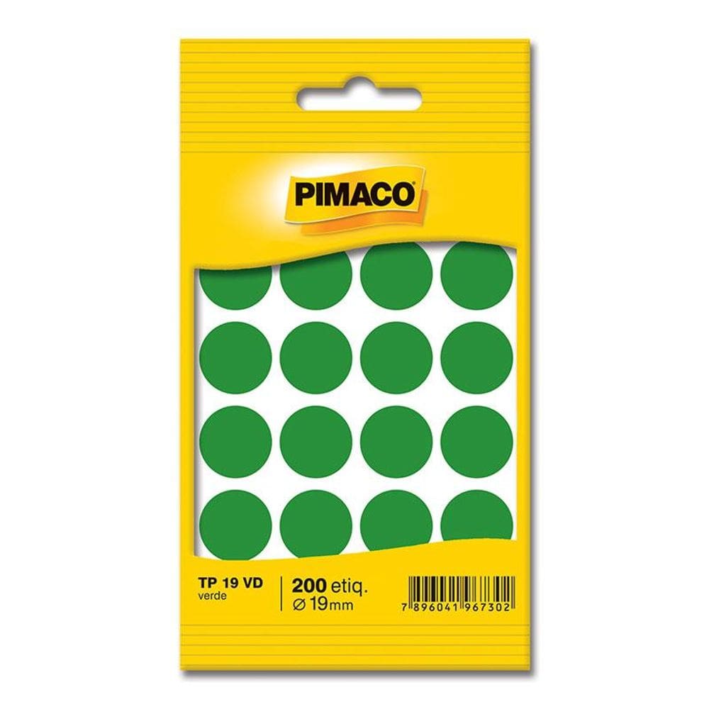 Etiqueta adesiva TP19 verde Pimaco
