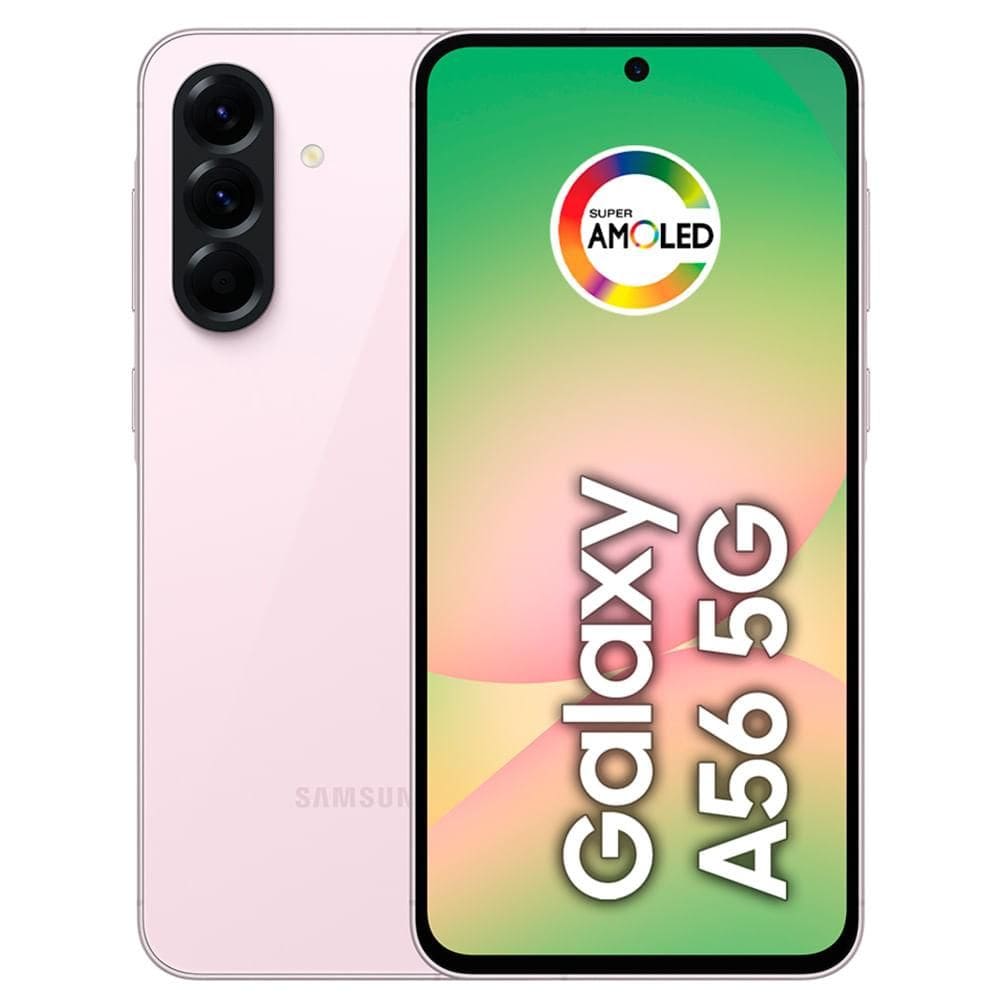 Smartphone Samsung Galaxy A56 5G Rosa, 128GB, 8GB RAM e Câmera Tripla 50MP + 12MP + 5MP