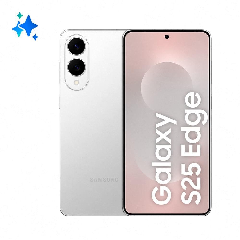 Smartphone Samsung Galaxy S25 EDGE 5G Titânio Prata, 512GB, 12GB RAM e Câmera Dupla de 200MP + 12MP