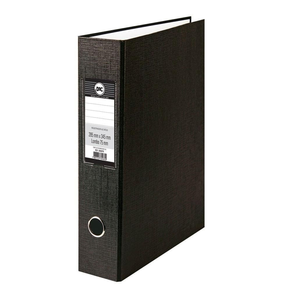 Registradora AZ ofício LL 2000PR 5 Preta Dac