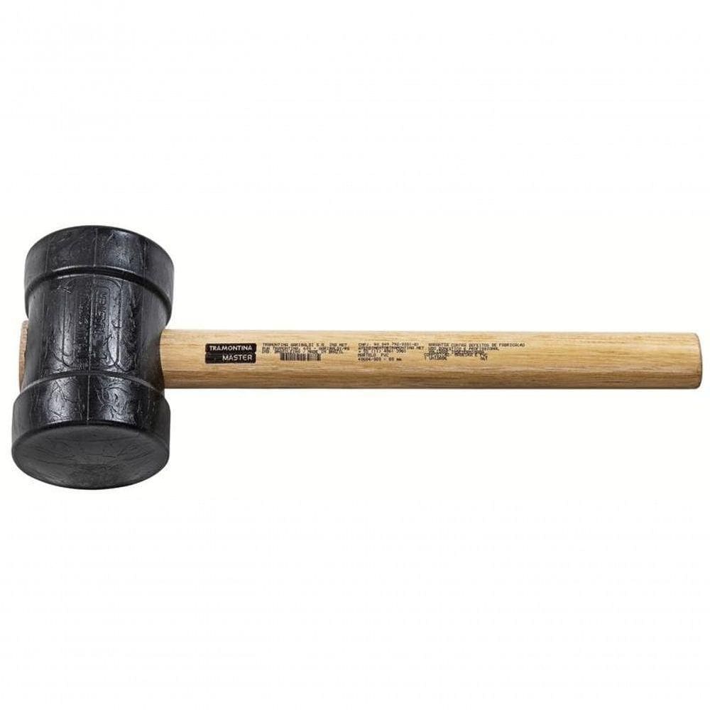 Martelo Tipo Borracha Tramontina Master 80mm Cabeça Em Pvc Com Cabo De Madeira