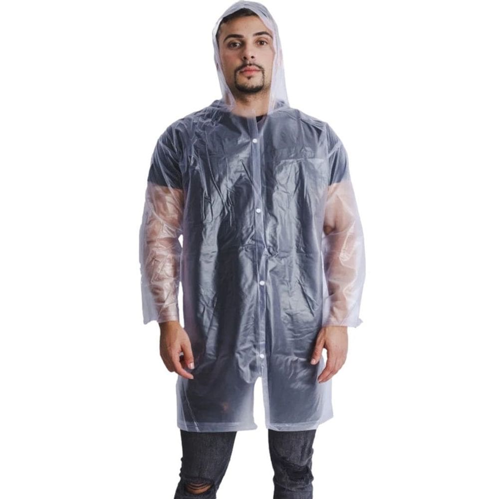 Capa de Chuva Vinil Transparente 0,20 Reforçada Obra Maicol CA 41688