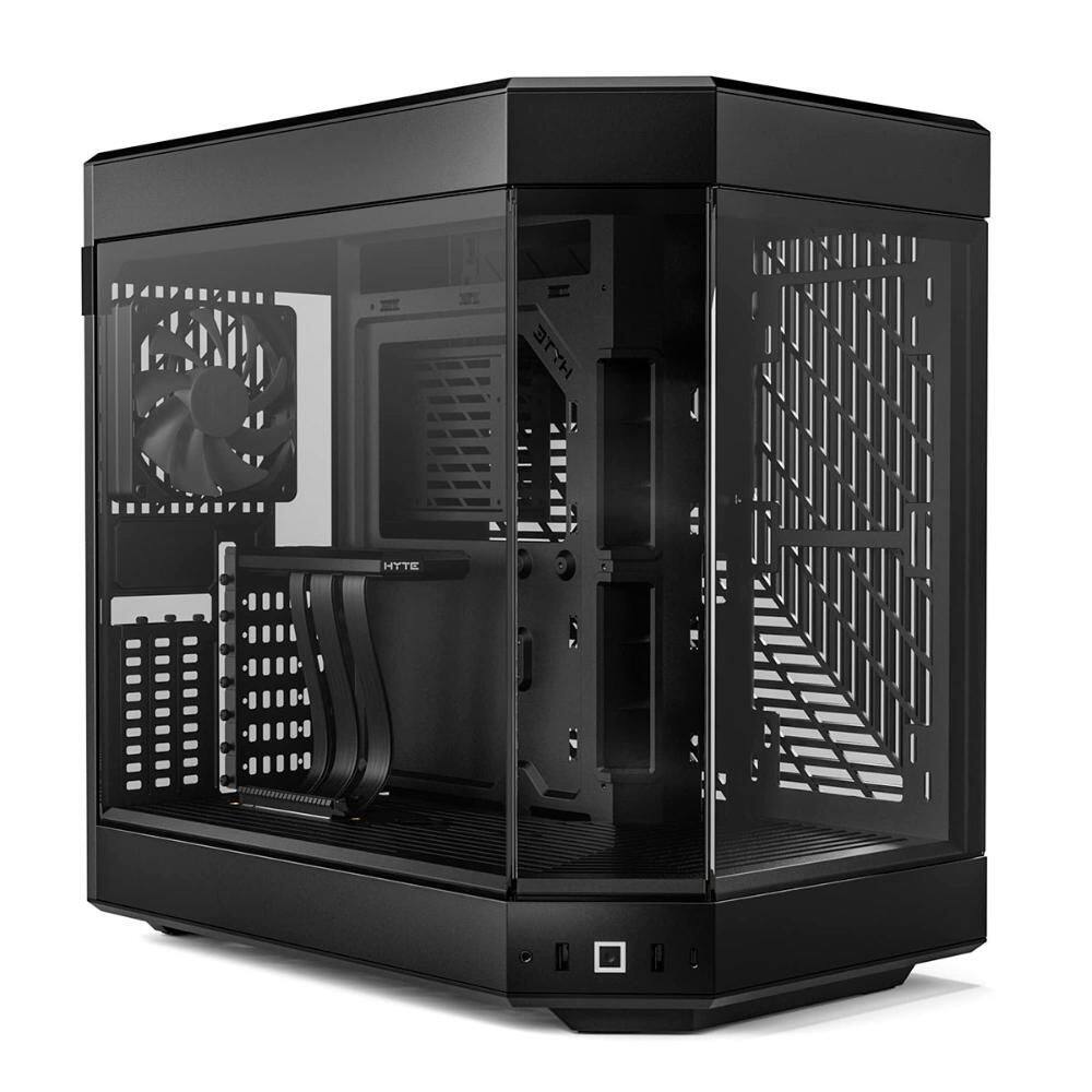 Gabinete Gamer Aquário Hyte Y60 - Cabo Riser - 3 Coolers 120mm - E-ATX - Preto - CS-HYTE-Y60-B