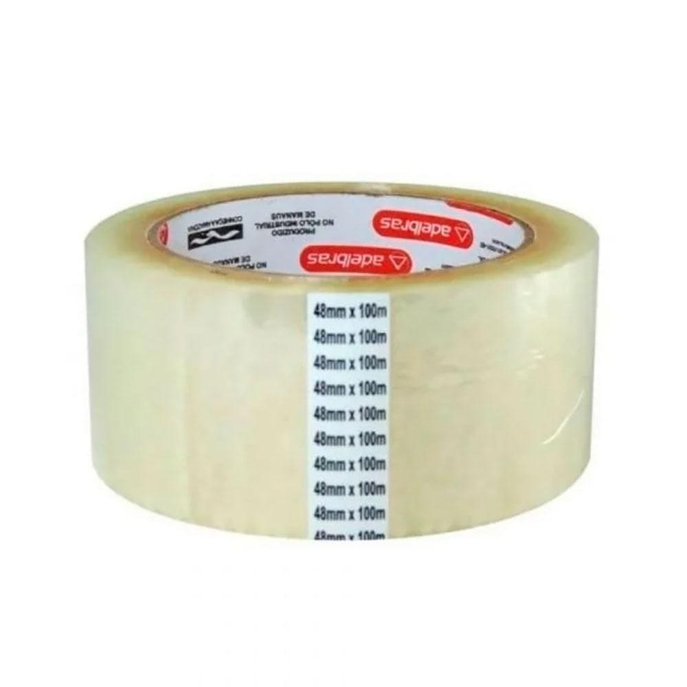Fita p/ embalagem transparente 48mmx100m Qualitape Adelbras