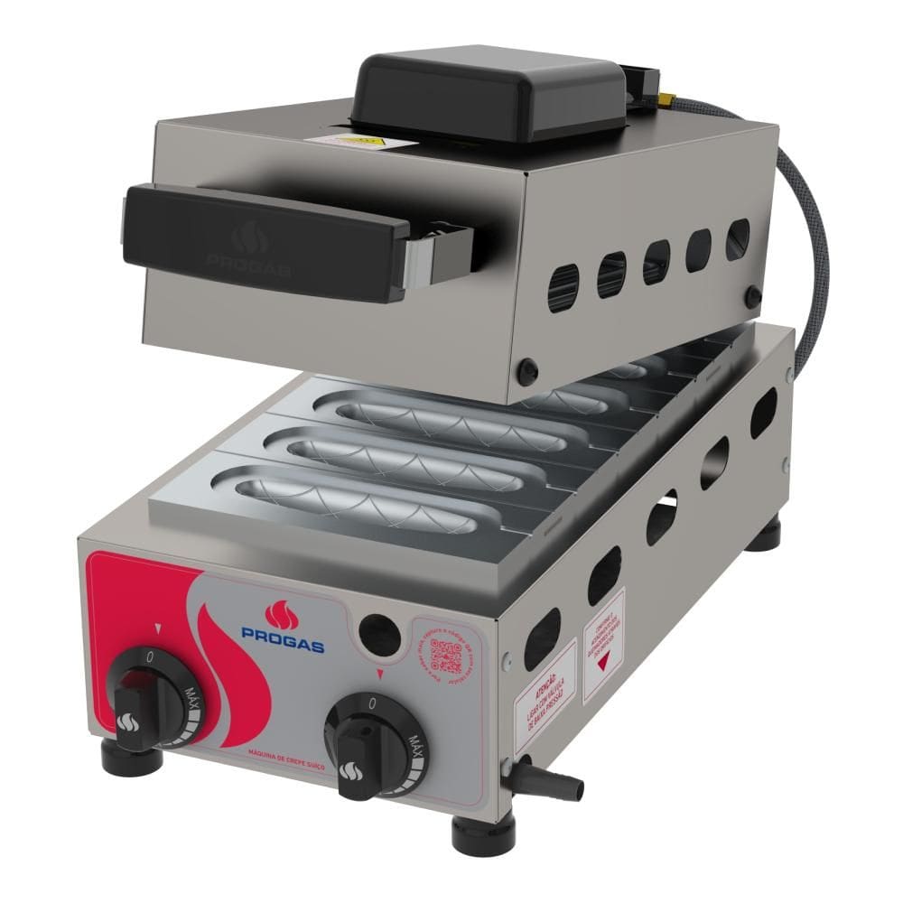 Máquina para Crepe Suíço a Gás Progás 6 Cavidades PRK-60G G2