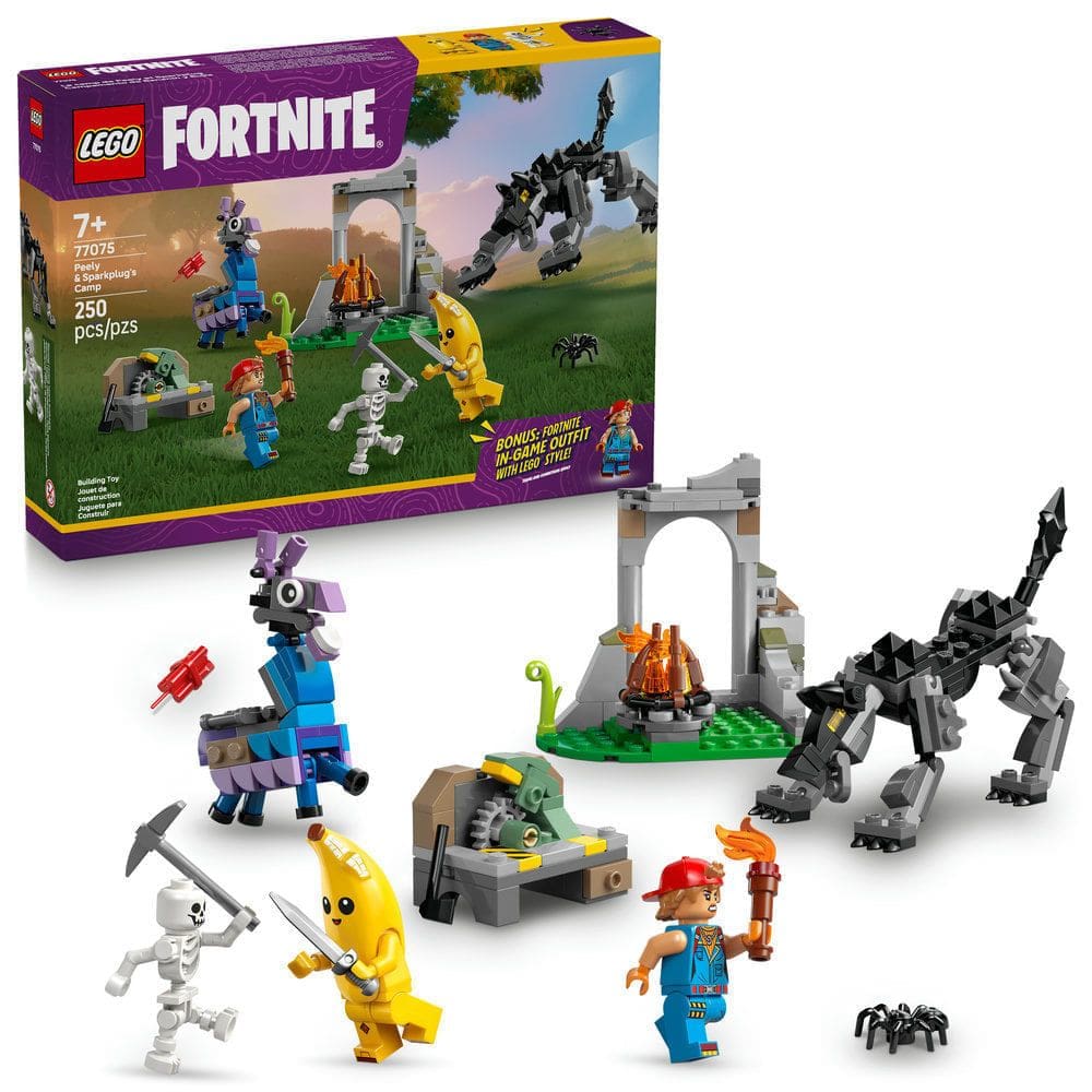 Blocos de Montar - Fortnite - Acampamento de Embananado e Faisca LEGO DO BRASIL