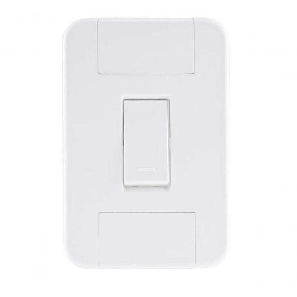 Conjunto 4x2 1 Interruptor Simples 10 A 250 V Tramontina Tablet Branco