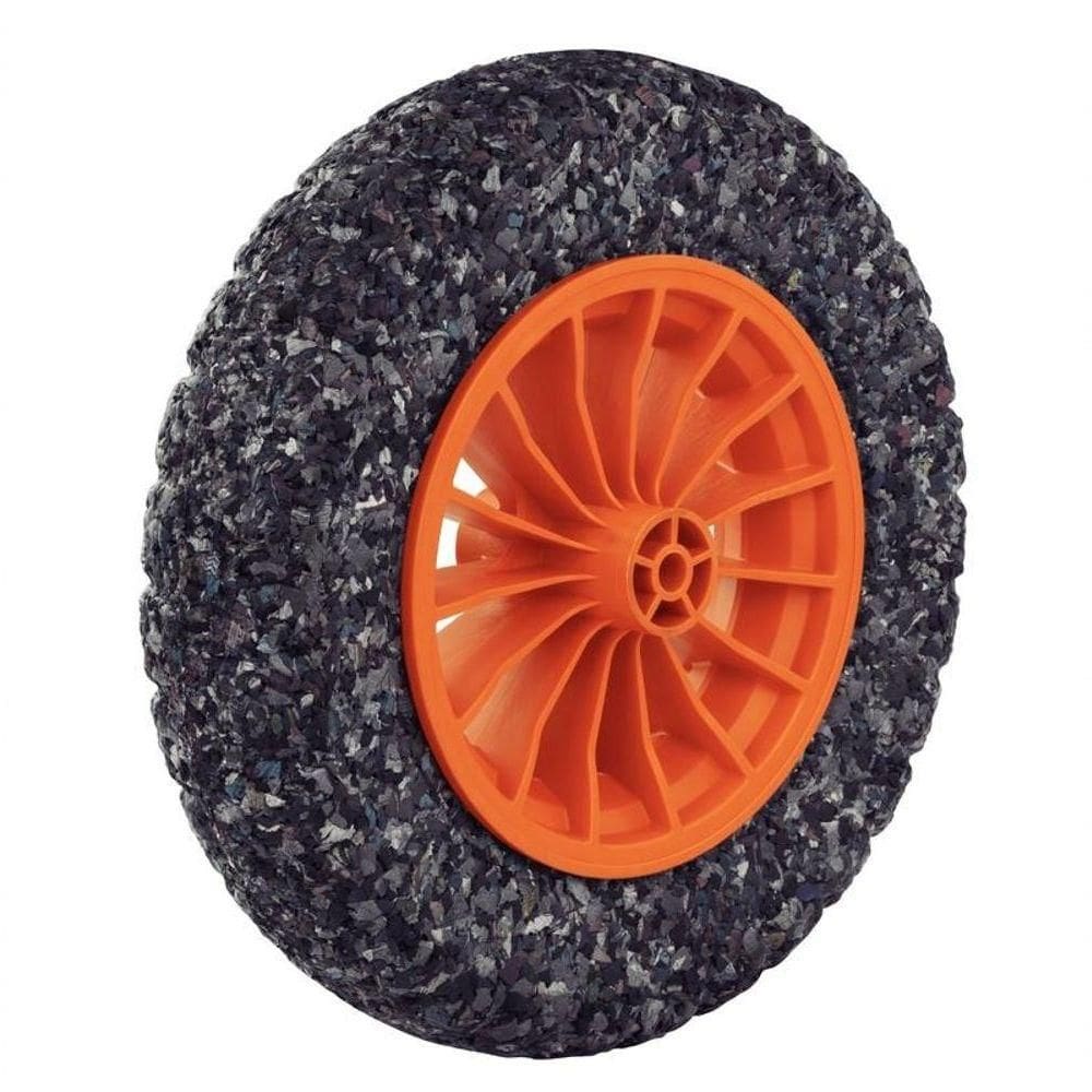 Pneu Maciço Tramontina Em Borracha Macia Com Roda E Bucha Plástica Para Carrinho De Mão