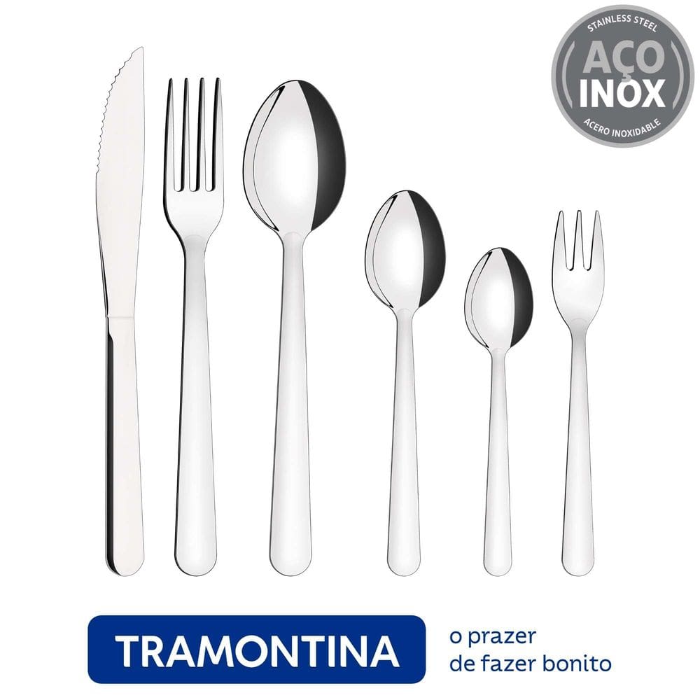 Faqueiro Malibu com 36 Peças em Aço Inox - Tramontina