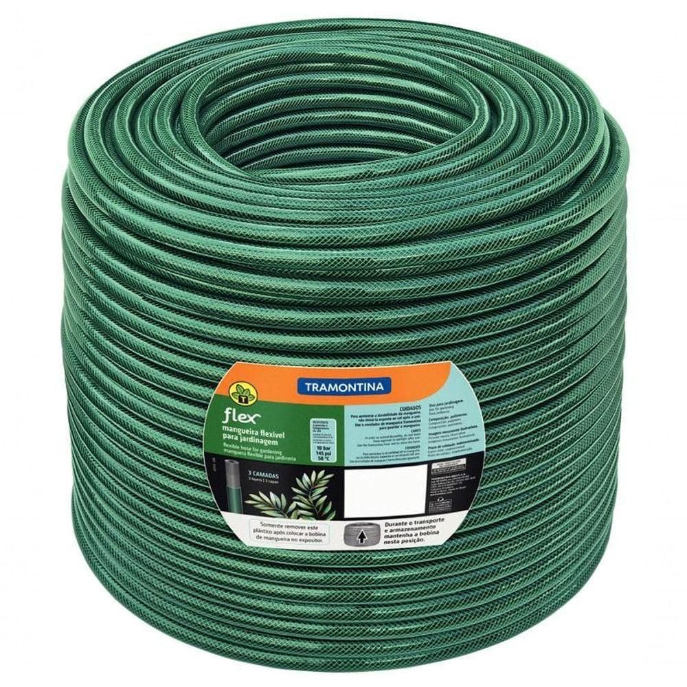 Mangueira Flex Tramontina Em Pvc Verde 3 Camadas 300m