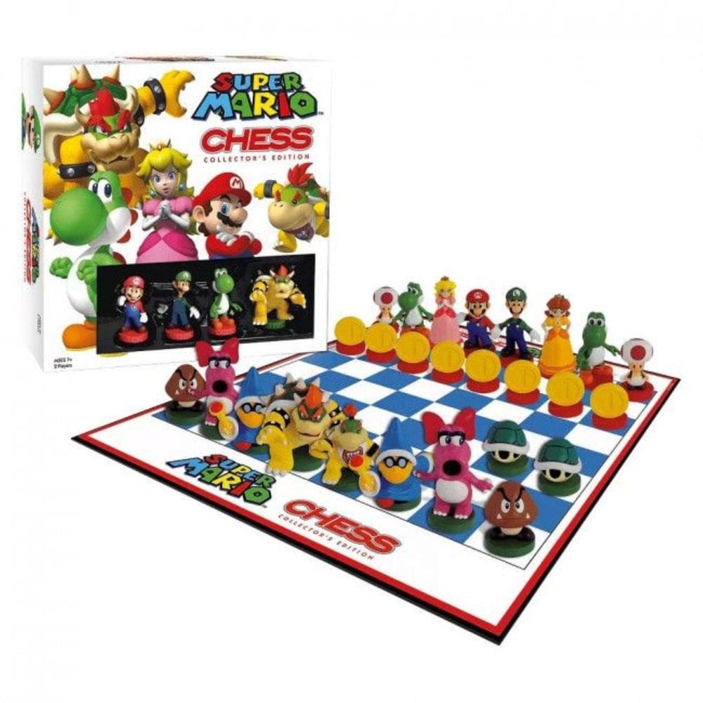 Conjunto de xadrez USAOPOLY Super Mario Collectors Edition