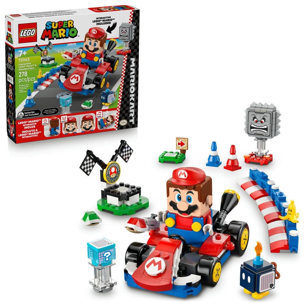 Bloco de Montar - Super Mario - Mario Kart - Mario Interativo E Kart Padrao LEGO DO BRASIL