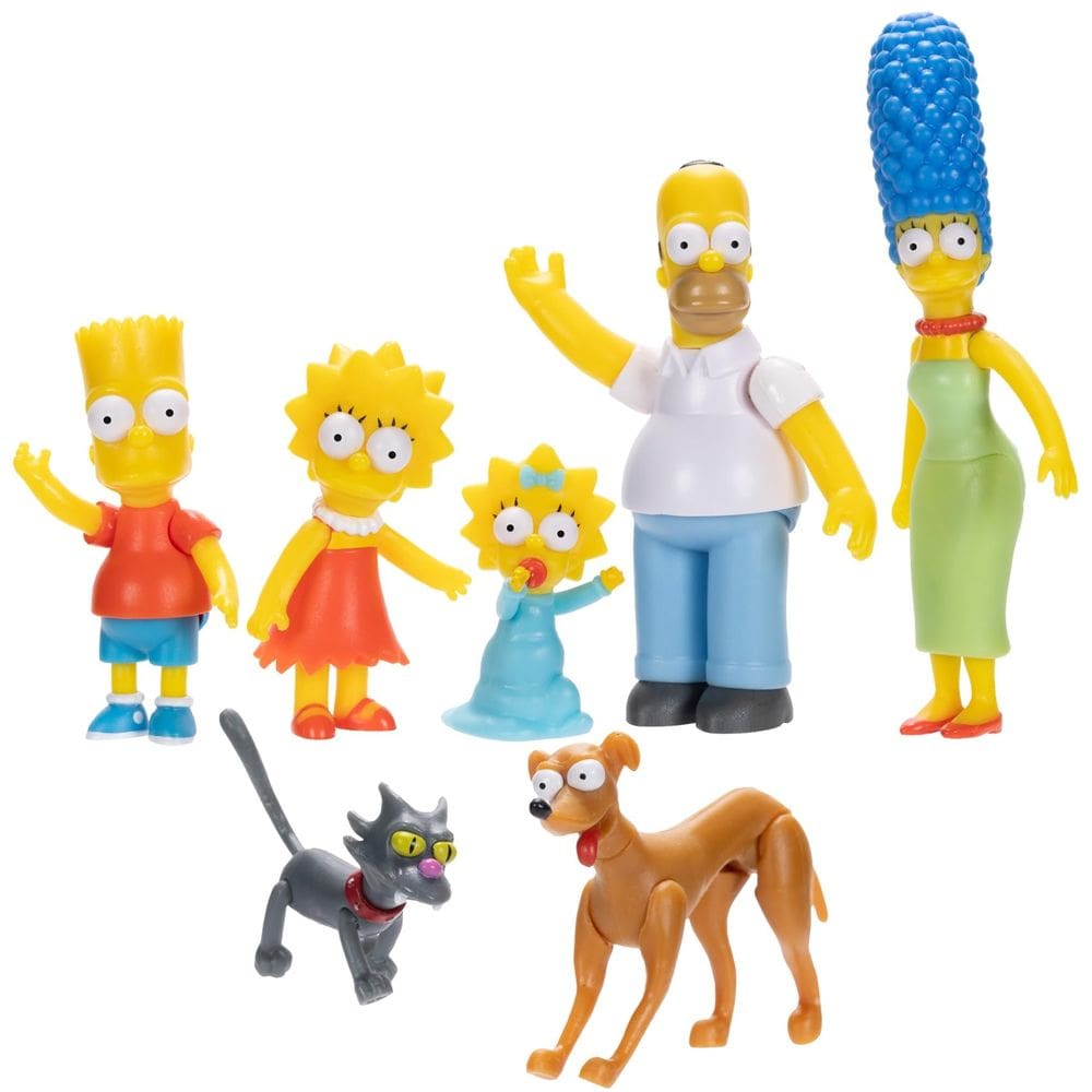 Bonecos de ação Disney The Simpsons Family, escala de 2,5”
