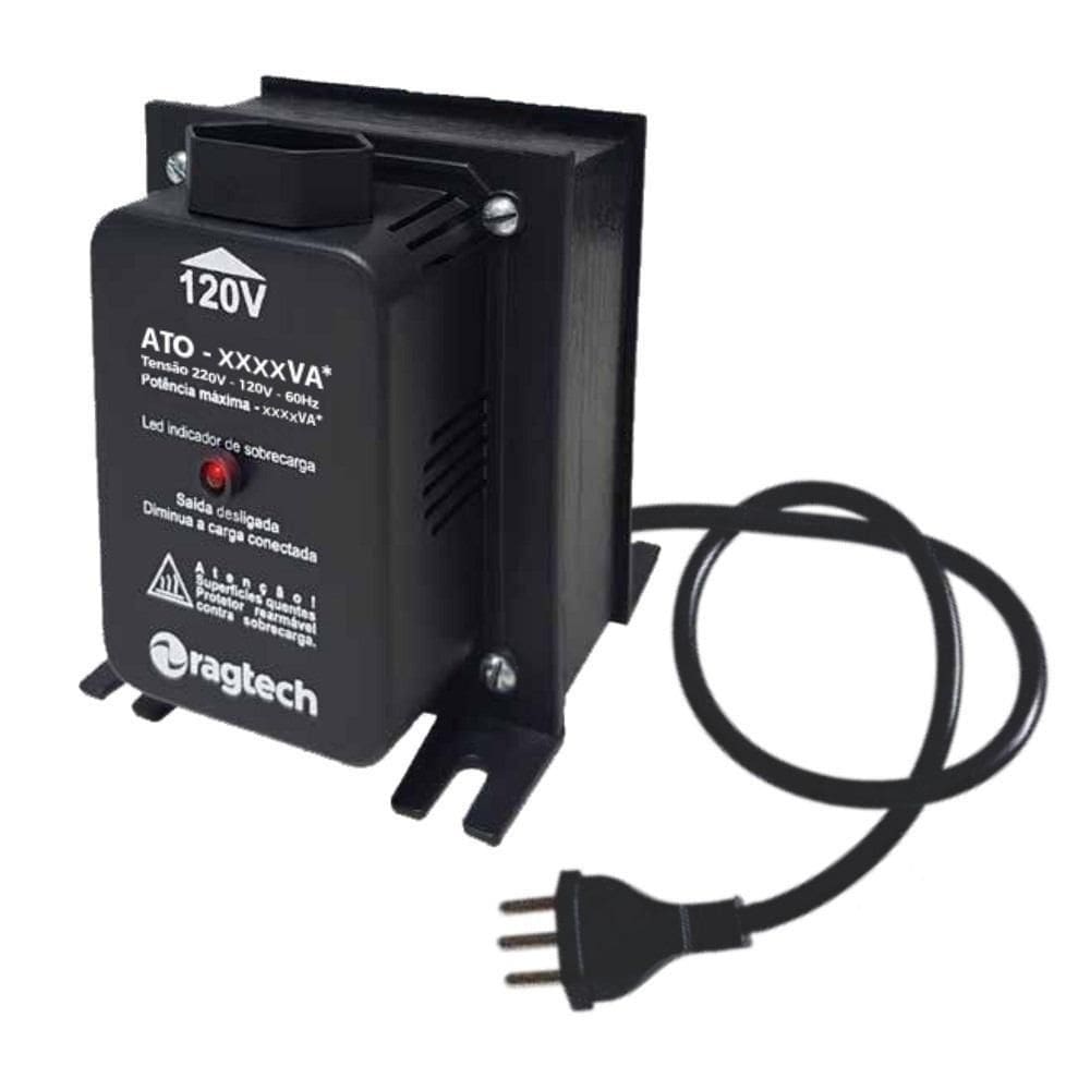Transformador ATO 1500 entrada 220v, saida 120v, RAGTECH