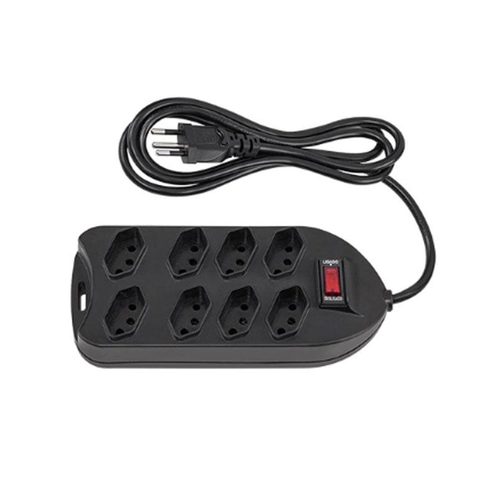 Protetor de linha com 8 tomadas Preto EPE 1008+ - Intelbras